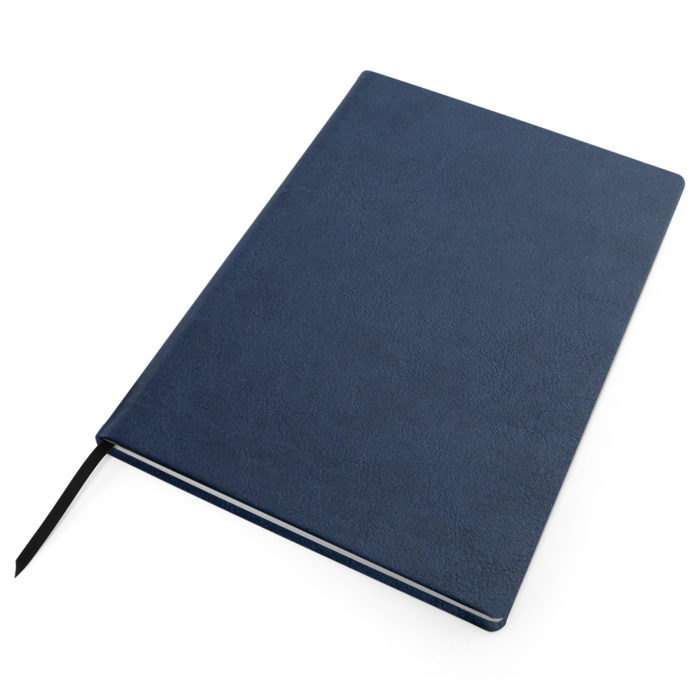 Blue a4 Biodegradable Notebook with recycled paper.