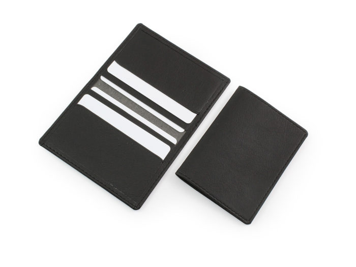 black biodegradable credit card case