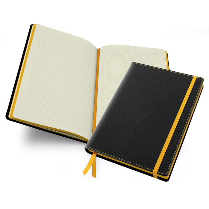 Accent Notebook Black Yellow trim