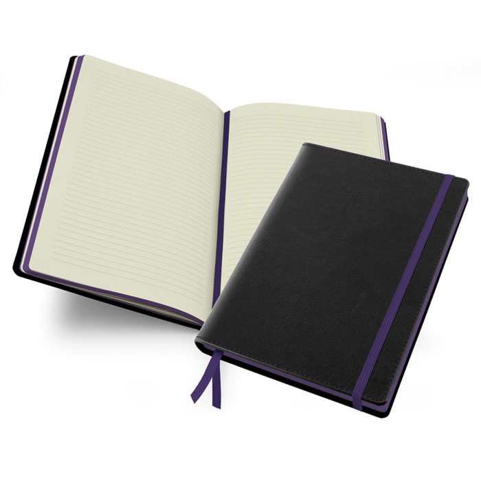 Accent Notebook in Black & Purple.