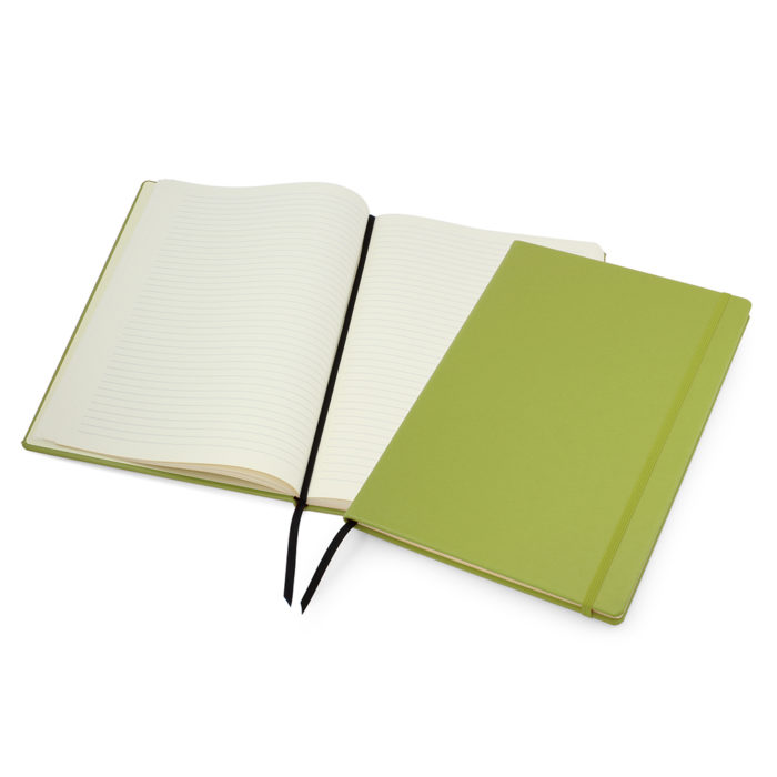 Lime Green Lifestyle A4 Casebound Notebook with Strap