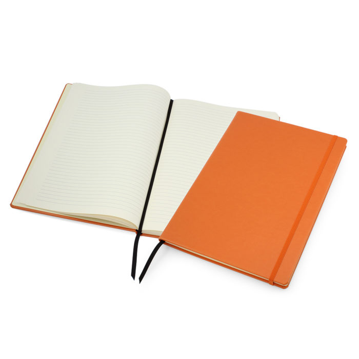 Orange Lifestyle A4 Casebound Notebook with Strap
