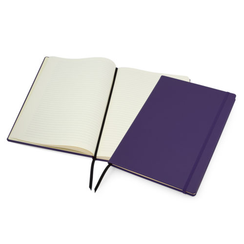 Purple Lifestyle A4 Casebound Notebook with Strap