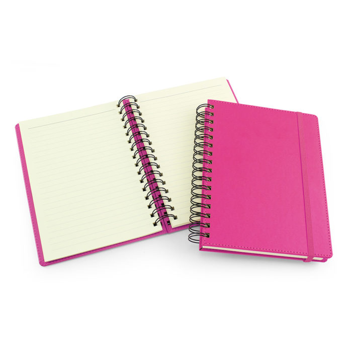 UK Made A5 Wiro Notebook in Hot Pink