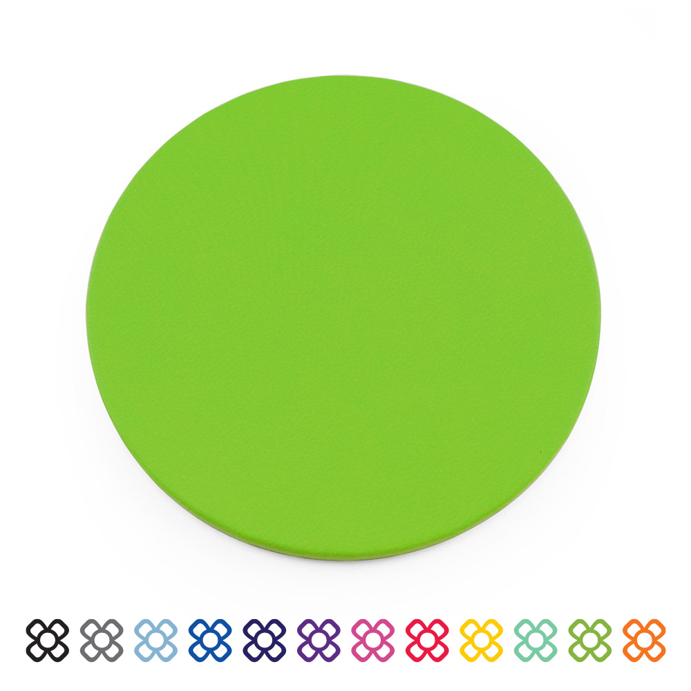 Pea Green Soft Touch Coaster
