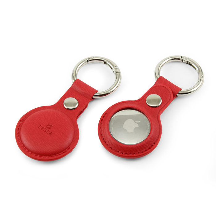 AirTag Key Fob in Vegan Soft Touch with easy open ring.